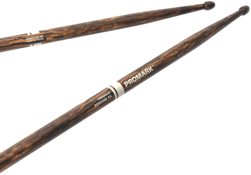 Vist Large View of Product Image Which is New Promark Rebound 5A FireGrain Hickory Drumsticks, Acorn Wood Tip