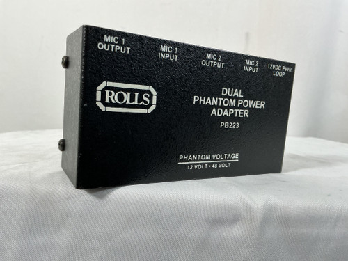 Vist Large View of Product Image Which is Used Rolls DUAL PHANTOM POWER PB223 ADAPTER Pro Sound Product