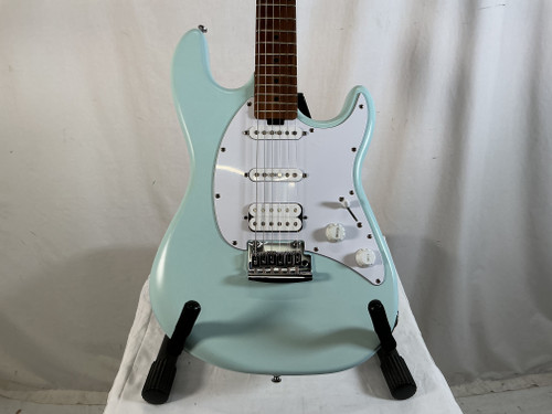 Vist Large View of Product Image Which is Used Sterling by Ernie Ball CUTLASS HT50 HSS S Type Electric Guitar Blue 6-String