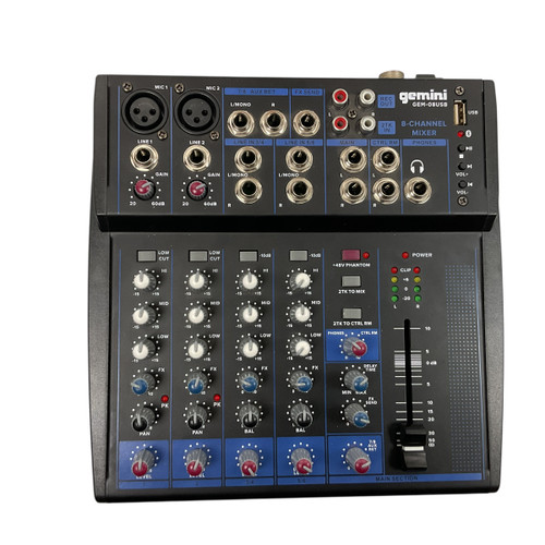 Vist Large View of Product Image Which is Used Gemini GEM-08USB Compact Mixer