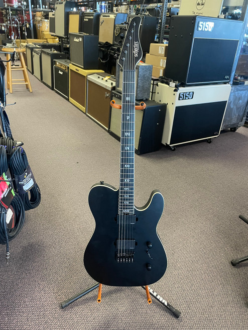 Vist Large View of Product Image Which is Used Schecter PT SLS ELITE EVIL TWIN T Type Electric Guitar Black 6-String