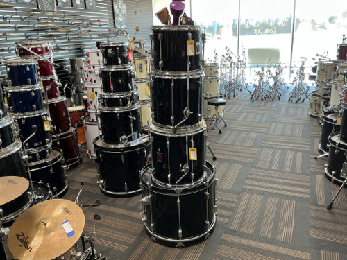 Vist Large View of Product Image Which is Used Ludwig 4PC ROCKER Drum Shell Kit Black