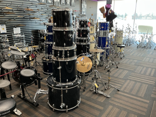 Vist Large View of Product Image Which is Used Ludwig ACCENT CS COMBO 5 PC Drum Shells and Hardware Black