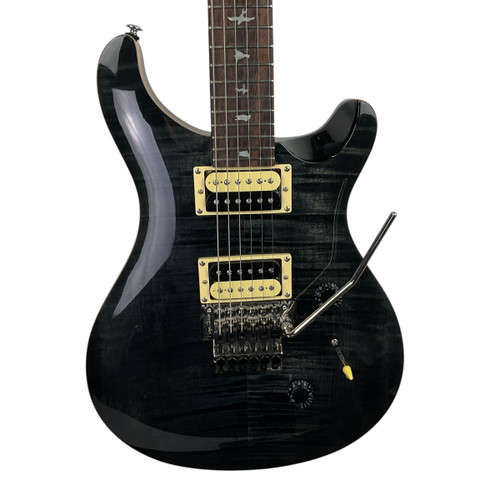 Vist Large View of Product Image Which is Used Paul Reed Smith - PRS SE FLOYD CUSTOM 24 Double Cut Electric Guitar Black 6-String
