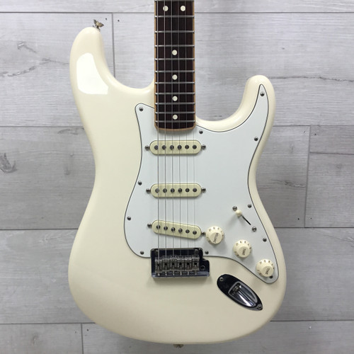 Vist Large View of Product Image Which is Used Fender American Standard LTD ED Channel Bound Stratocaster Electric Guitar White