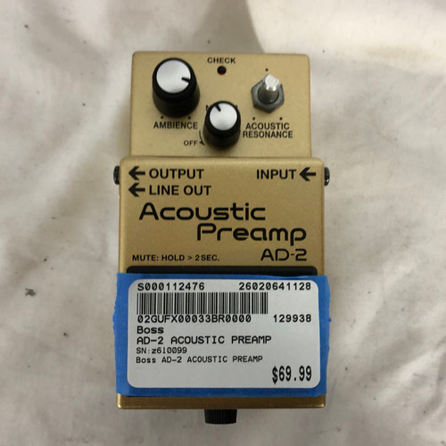 Vist Large View of Product Image Which is Used Boss AD-2 ACOUSTIC PREAMP EQ Pedal