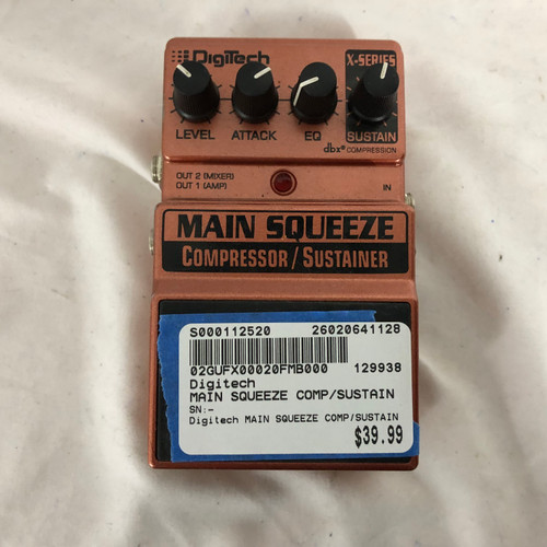 Vist Large View of Product Image Which is Used Digitech MAIN SQUEEZE COMP/SUSTAIN Compressor Pedal