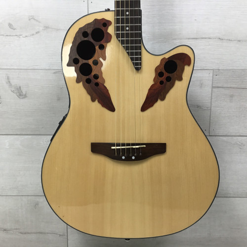 Vist Large View of Product Image Which is Used Applause AE44-4 Traditional Series Mid-Depth Laminate Top Acoustic/Electric Guitar Natural