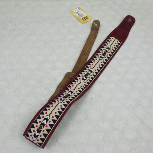Vist Large View of Product Image Which is Used Levy's Red Pattern Guitar Strap Guitar Accessory