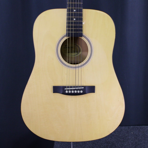 Vist Large View of Product Image Which is Used Squier 093-0300-021 ACOUSTIC AS-IS Laminate Top Acoustic Guitar Natural