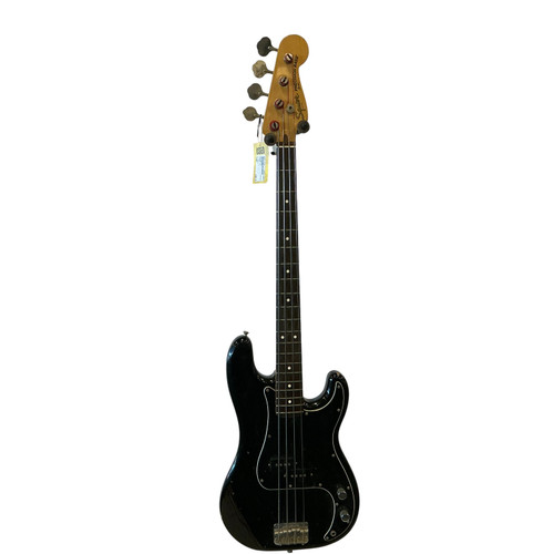 Vist Large View of Product Image Which is Used Squier P BASS MIJ P Type Bass Guitar Black 4-String