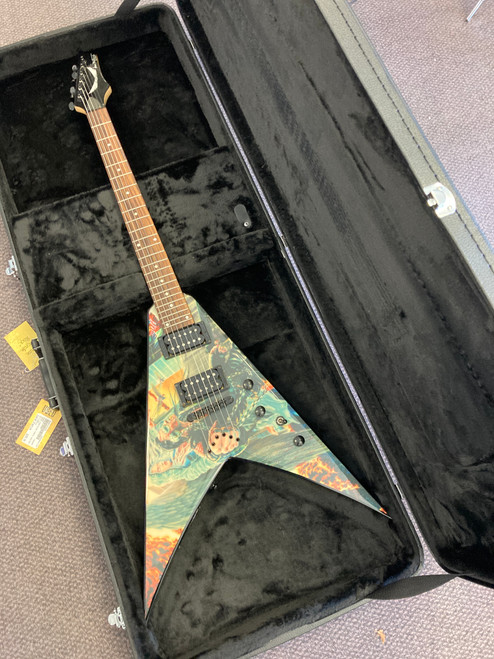 Vist Large View of Product Image Which is Used Dean DAVE MUSTAINE VMNTX UNITED ABOMINATIONS Pointy Electric Guitar Custom Graphics 6-String