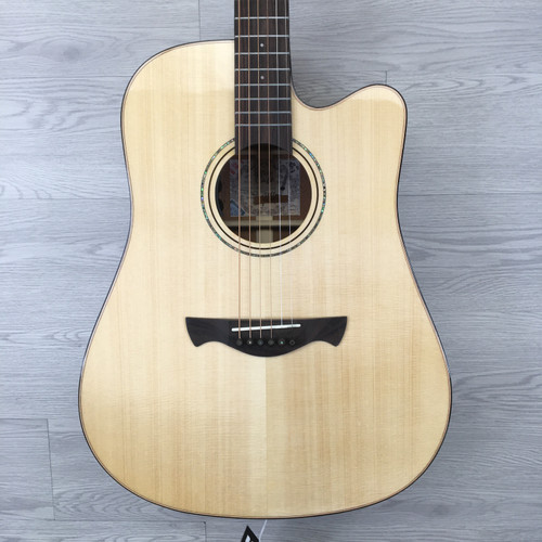 Vist Large View of Product Image Which is B-STOCK Tagima CF-2000 EQ All-Solid Spruce Top/Mahogany Back & Sides Dreadnought Acoustic/Electric Natural w/OHSC