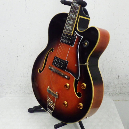 Vist Large View of Product Image Which is Used Cort LCS-1 larry Coryell Signature Semi-Hollow Electric Guitar Sunburst 6-String