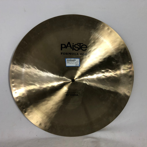 Vist Large View of Product Image Which is Used Paiste FORMULA 602 M.E. CHINA 22 Vintage China Cymbal 22"