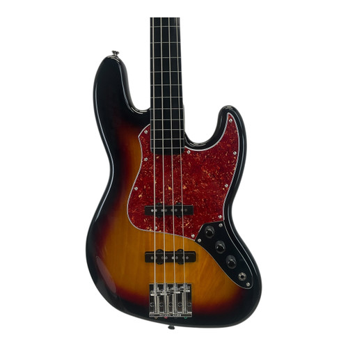 Vist Large View of Product Image Which is Used Squier Vintage Modified Jazz Fretless J Type Bass Guitar Sunburst 4-String