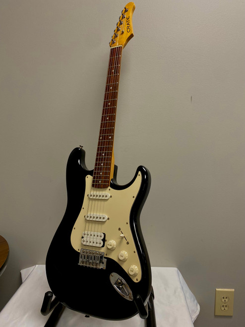 Vist Large View of Product Image Which is Used Crate ELG01 S Type Electric Guitar Black 6-String