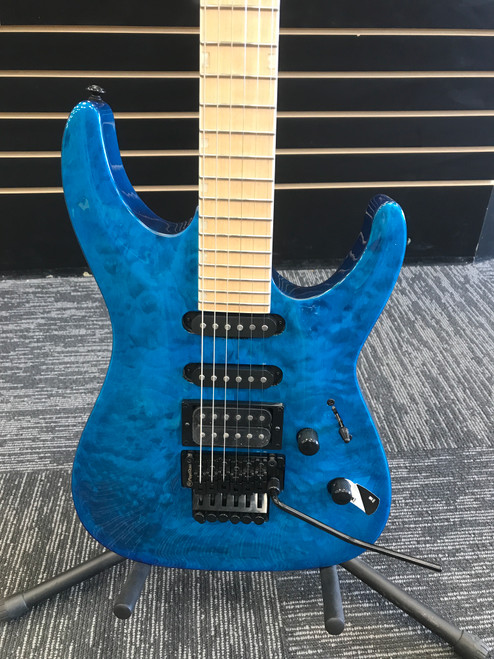 Vist Large View of Product Image Which is Used LTD MH-203 QM STB Double Cut Electric Guitar Black 6-String