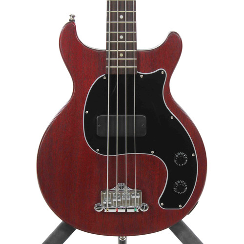Vist Large View of Product Image Which is Used Gibson LP JUNIOR DC TRIBUTE BASS Bass Guitar Red 4-String