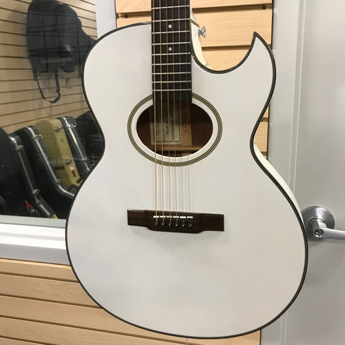 Vist Large View of Product Image Which is Used Washburn EA20 FESTIVAL FLORENTINE Laminate Top Acoustic Guitar White