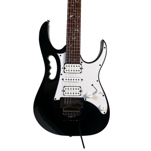 Vist Large View of Product Image Which is Used 2024 Ibanez JEM JR Black Electric Guitar – Steve Vai Signature