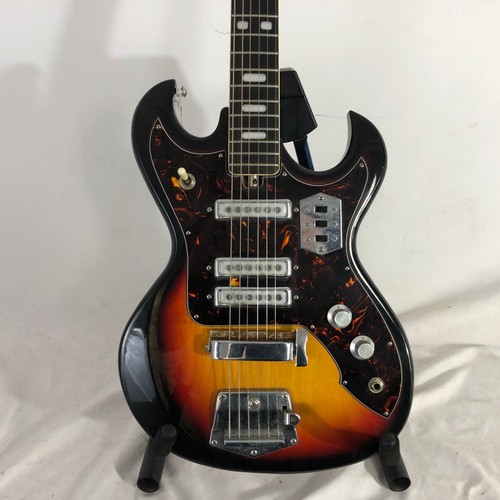 Vist Large View of Product Image Which is Used Teisco TELESTAR 5003 Offset Double Cutaway Electric Guitar Sunburst 6-String
