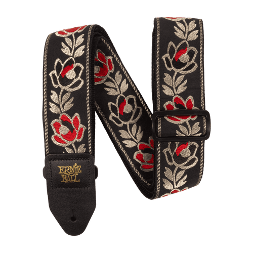 Vist Large View of Product Image Which is New Ernie Ball Classic Jacquard Guitar Strap/Bass Strap - Noble Rose