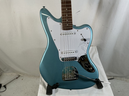 Vist Large View of Product Image Which is Used Squier AFF JAGUAR IBM Offset Double Cutaway Electric Guitar Blue 6-String