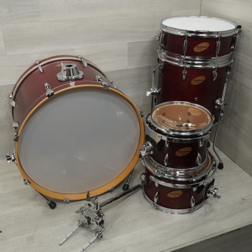 Vist Large View of Product Image Which is Used Ludwig Accent Cs Custom Drum Shells And Hardware Red