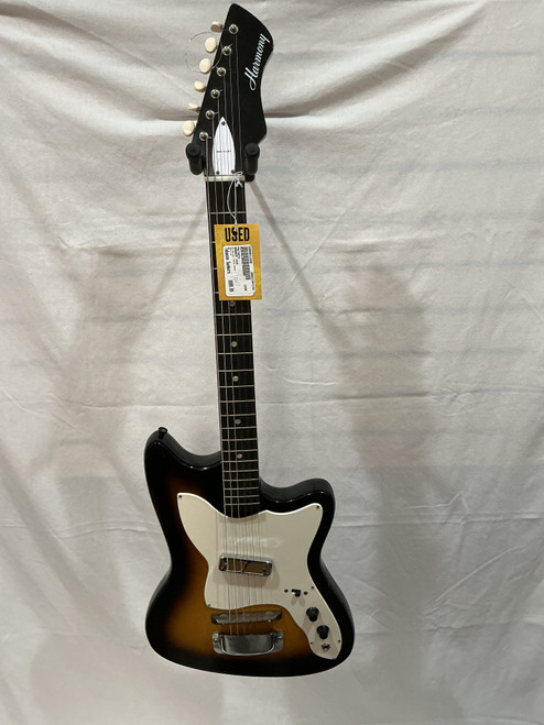 Vist Large View of Product Image Which is Used Harmony BOBKAT H14 Vintage Electric Guitar Tobacco Sunburst 6-String