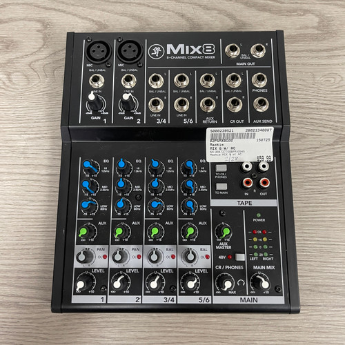 Vist Large View of Product Image Which is Used - Mackie MIX 8 W/ AC Compact Mixer