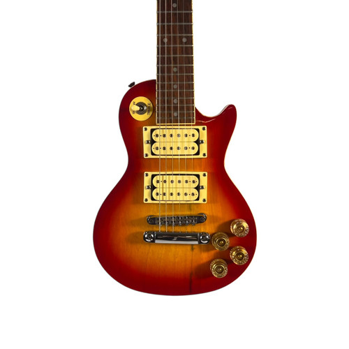 Vist Large View of Product Image Which is Used Lotus LP-Style Mini Electric Guitar – Cherry Sunburst