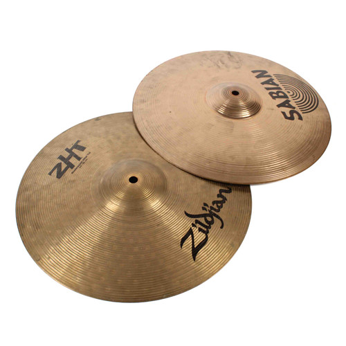 Vist Large View of Product Image Which is Used Zildjian ZHT MASTERSOUND/SABIAN B8 Hi Hat Cymbals 14"