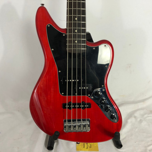 Vist Large View of Product Image Which is Used Squier VINTAGE MODIFIED JAGUAR BASS V SPECIAL Bass Guitar Red 5-String