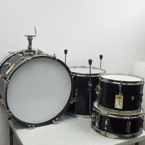 Vist Large View of Product Image Which is Used Ludwig 60 S Ludwig Club Kit Vintage Drum Shell Kit Black
