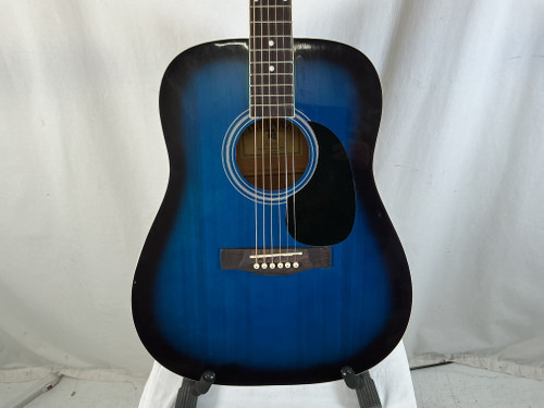 Vist Large View of Product Image Which is Used Indiana SCOUT-BLS Laminate Top Acoustic Guitar Blue