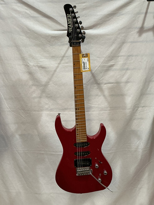 Vist Large View of Product Image Which is Used Hamer 1990 HAMER SLAMMER Vintage S Type Electric Guitar Red 6-String