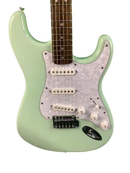 Vist Large View of Product Image Which is Used Squier STRATOCASTER Electric Guitar Green 6-String
