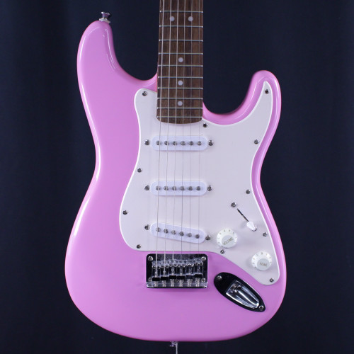 Vist Large View of Product Image Which is Used Squier MINI STRATOCASTER S Type Electric Guitar Pink 6-String