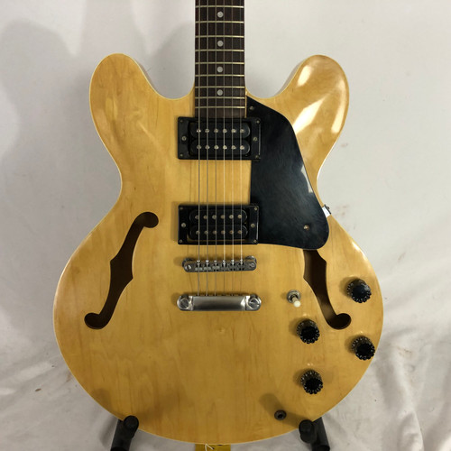 Vist Large View of Product Image Which is Used Hondo 335 Vintage Semi-Hollow Electric Guitar Natural 6-String