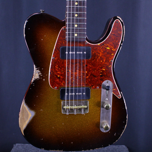 Vist Large View of Product Image Which is Used LsL BADBONE 2P90 GUINESS TOBACCO SPARKLE BUR T Type Electric Guitar Tobacco Sunburst 6-String