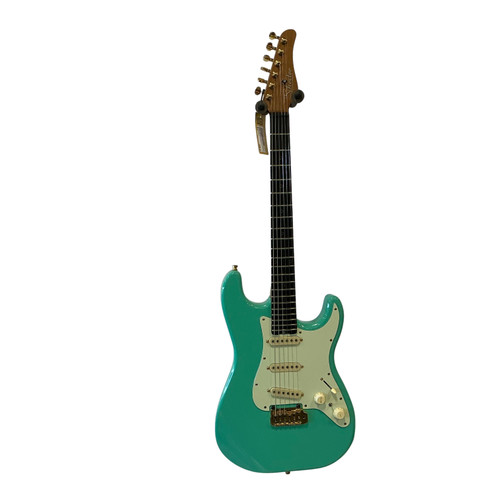 Vist Large View of Product Image Which is Used Schecter NICK JOHNSON SSS S Type Electric Guitar Blue 6-String