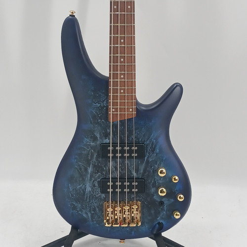Vist Large View of Product Image Which is Used Ibanez SR300EDX Bass Guitar Blue 4-String