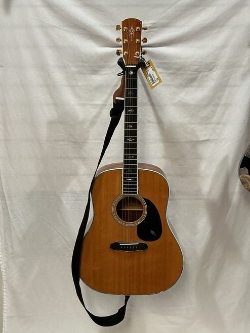 Vist Large View of Product Image Which is Used Alvarez DY91 FLAMED KOA Vintage Laminate Top Acoustic Guitar Wood
