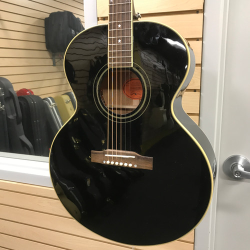 Vist Large View of Product Image Which is Used Epiphone IGC J-180 LS Laminate Top Acoustic Guitar Black