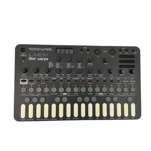 Vist Large View of Product Image Which is Used Sonicware LIVEN 8BIT WARPS Compact Synthesizer Compact