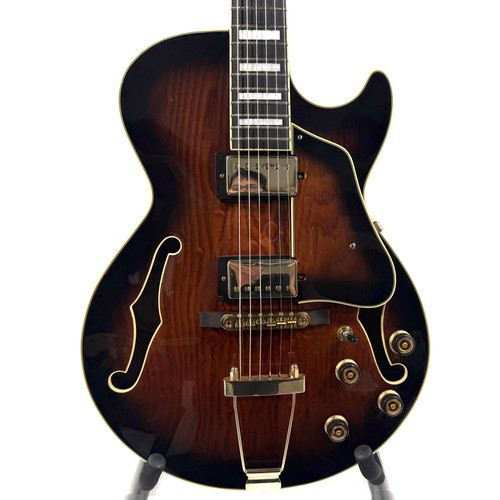 Vist Large View of Product Image Which is Used Ibanez Artcore Expressionist AG95QA-DBS Semi-Hollow Electric Guitar Sunburst 