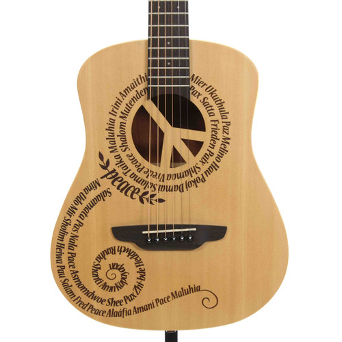 Vist Large View of Product Image Which is Used Luna SAFARI PEACE Laminate Top Acoustic Guitar Natural
