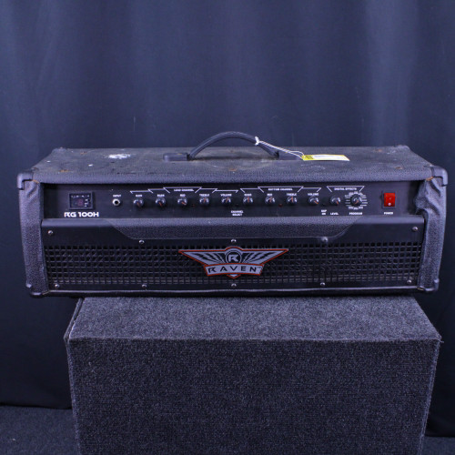 Vist Large View of Product Image Which is Used Raven RH100H HEAD Solid State Guitar Head