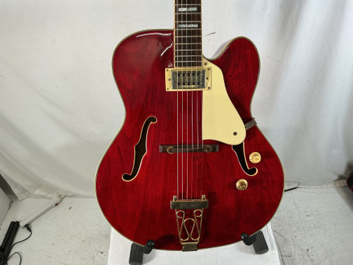 Vist Large View of Product Image Which is Used Jay Turser MONTEREY HOLLOW BODY Semi-Hollow Electric Guitar Red 6-String